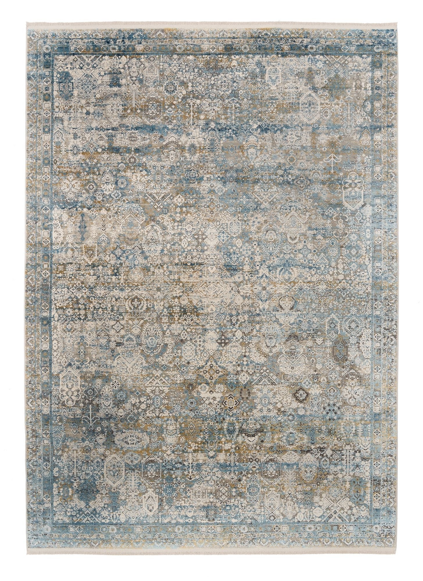 OCI Teppich BESTSELLER TADI grau-blau Vintage Designer Teppich