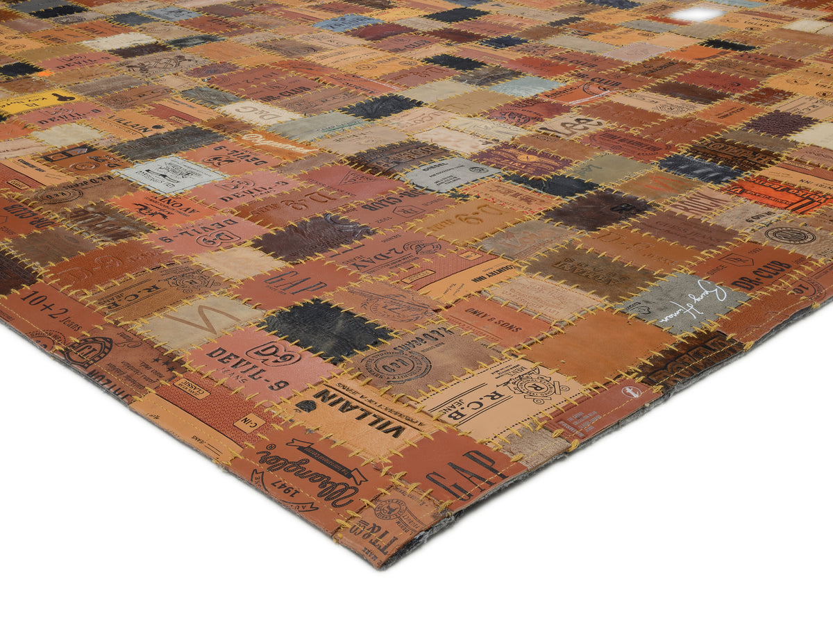 OCI Teppiche LABELSTAR, Braun, Indien, Patchwork vernäht