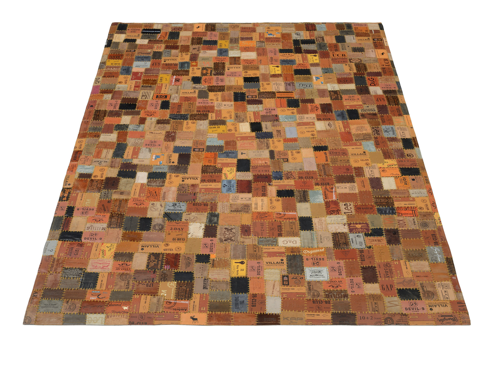 OCI Teppiche LABELSTAR, Braun, Indien, Patchwork vernäht