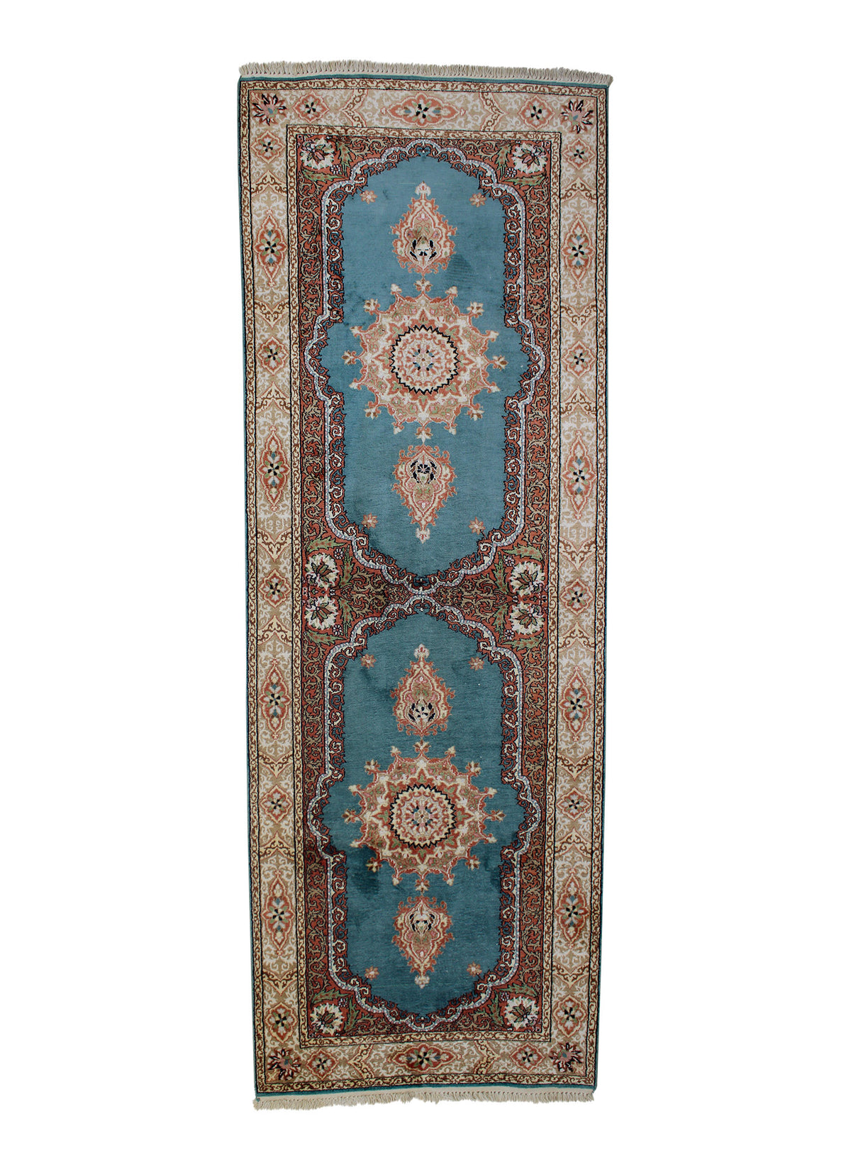 Kashmir mit Seide Vintage 273 x 98 cm