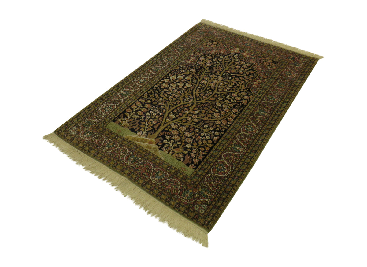 Kashmir mit Seide 146 x 92 cm