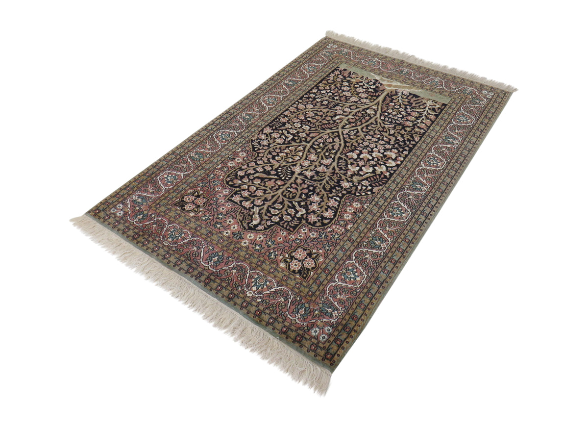 Kashmir mit Seide 146 x 92 cm