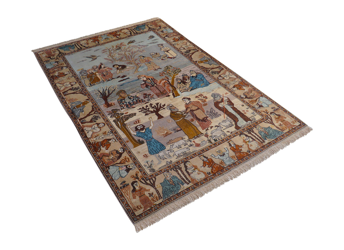 Kashmir Seide 205 x 140 cm