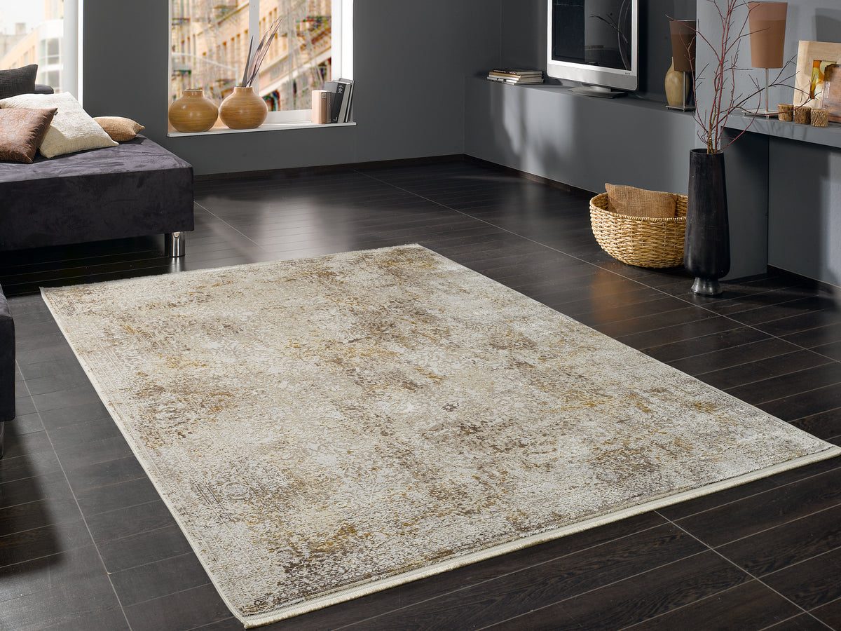 OCI Teppich BESTSELLER CAVA beige-gold Quadratisch Vintage Designer Teppich