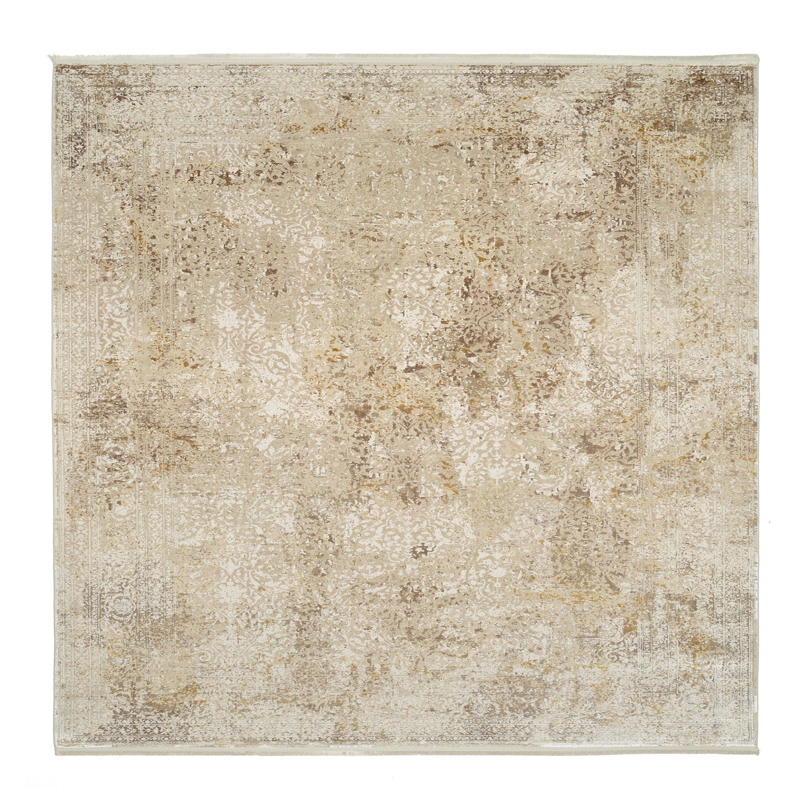 OCI Teppich BESTSELLER CAVA beige-gold Quadratisch Vintage Designer Teppich
