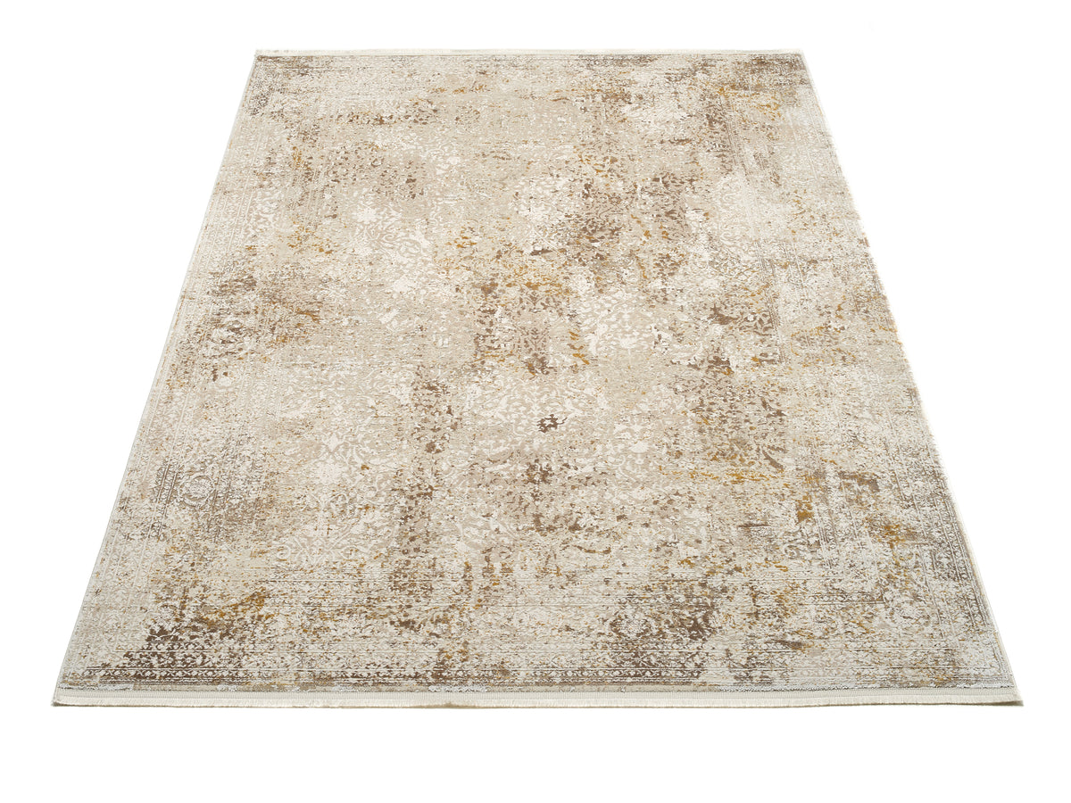 OCI Teppich BESTSELLER CAVA beige-gold Quadratisch Vintage Designer Teppich