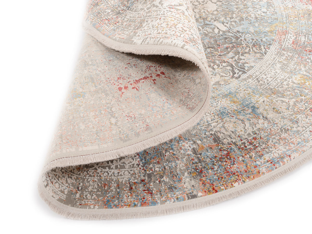 .OCI Teppich BESTSELLER CAVA multicolor Rund Vintage Designer Teppich