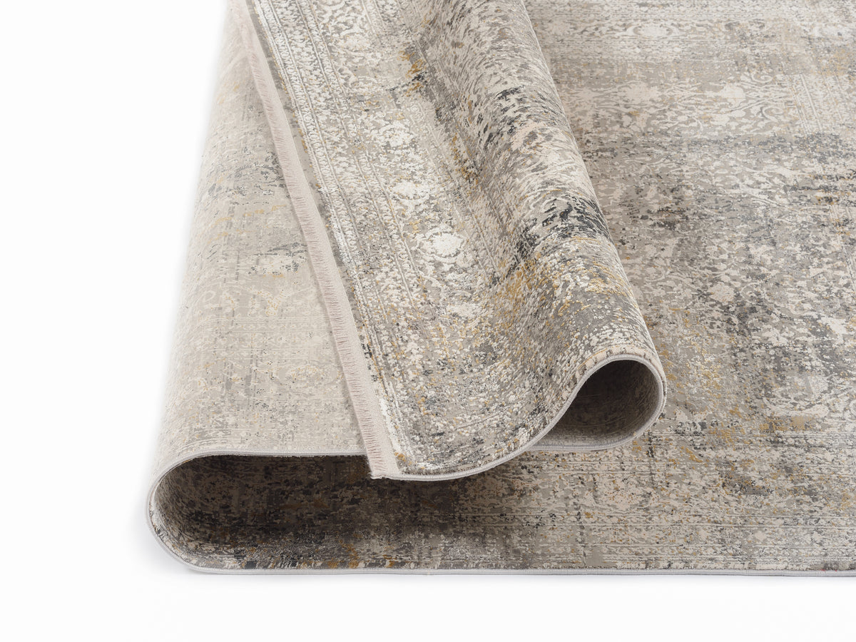 OCI Teppich BESTSELLER CAVA grau-mix Quadratisch Vintage Designer Teppich