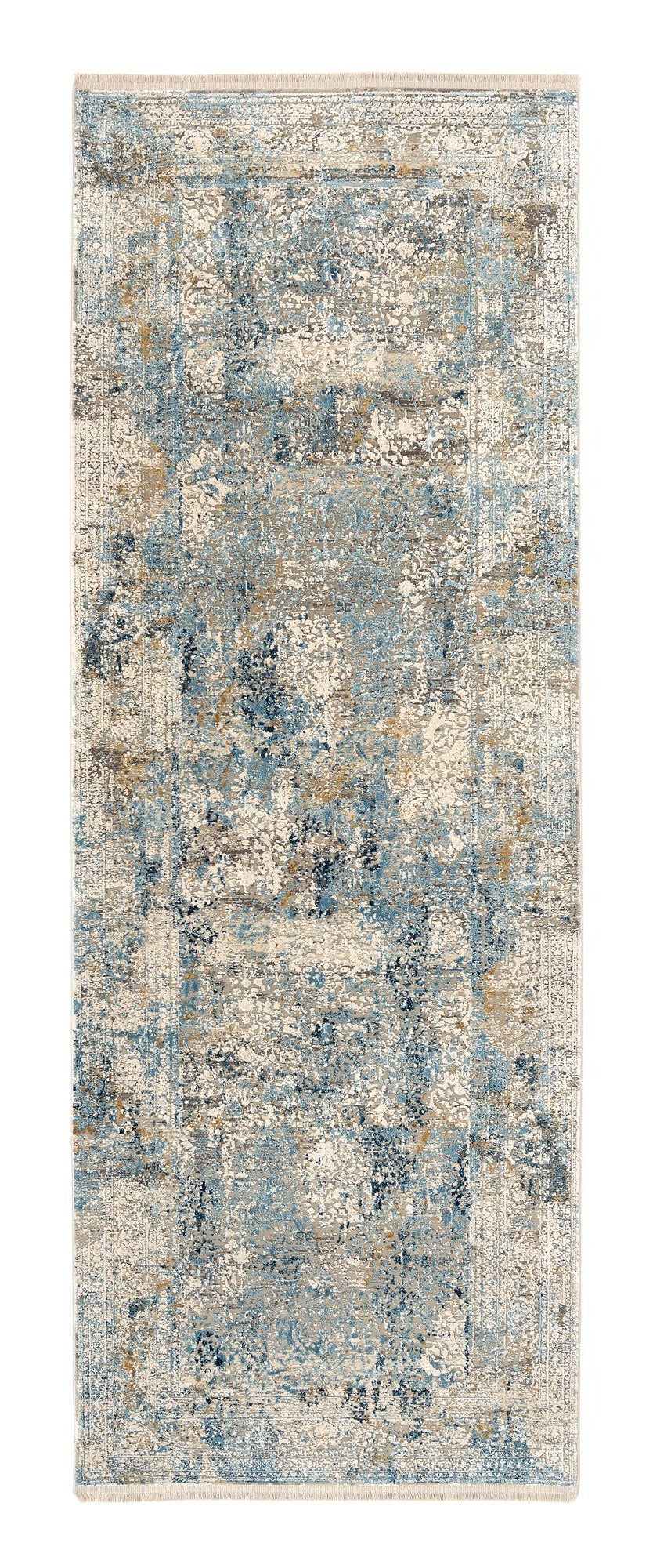 OCI Teppich BESTSELLER CAVA grau-blau Läufer Vintage Designer Teppich