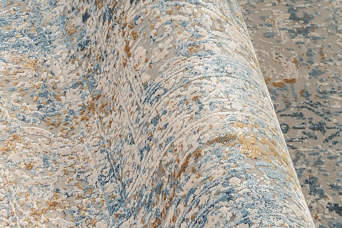 OCI Teppich BESTSELLER CAVA grau-blau Läufer Vintage Designer Teppich