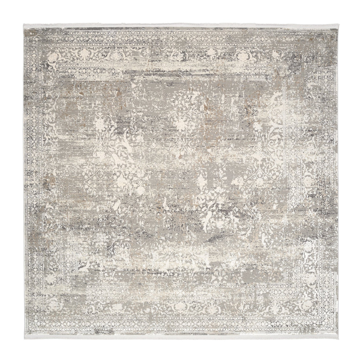 OCI Teppich BESTSELLER CAVA grau-gold Quadratisch Vintage Designer Teppich