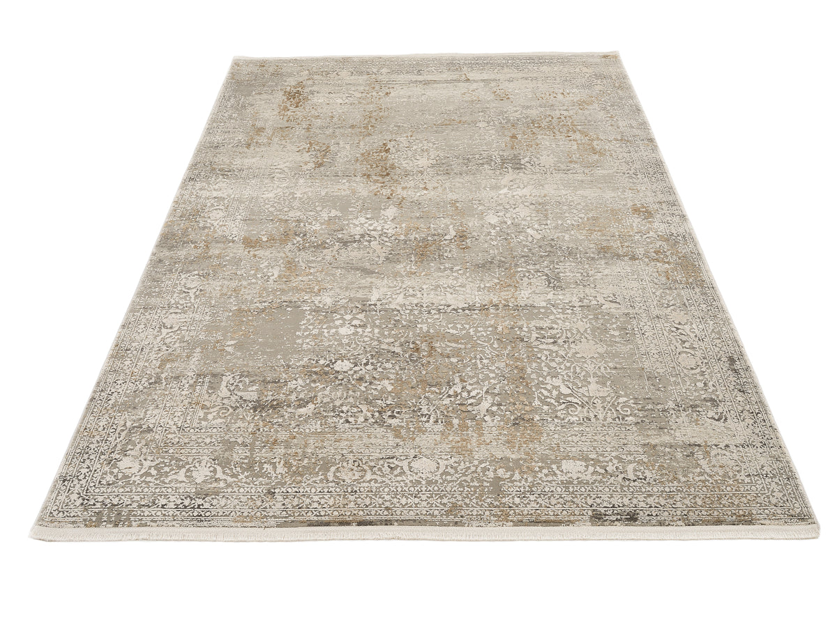 OCI Teppich BESTSELLER CAVA grau-gold Vintage Designer Teppich