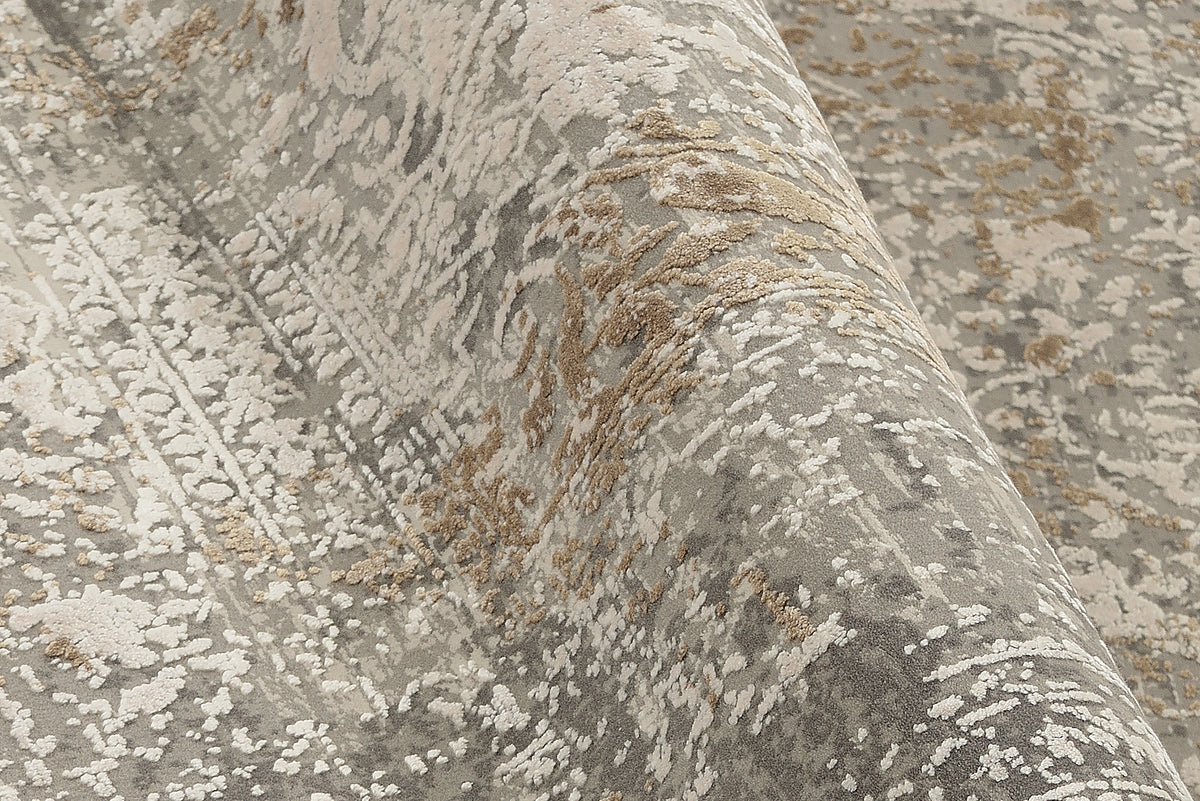 OCI Teppich BESTSELLER CAVA grau-gold Läufer Vintage Designer Teppich