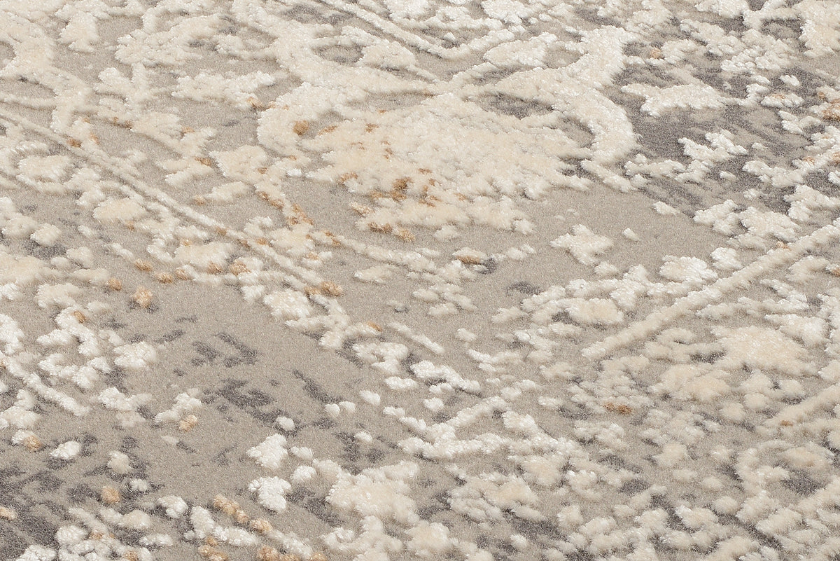 OCI Teppich BESTSELLER CAVA grau-gold Läufer Vintage Designer Teppich