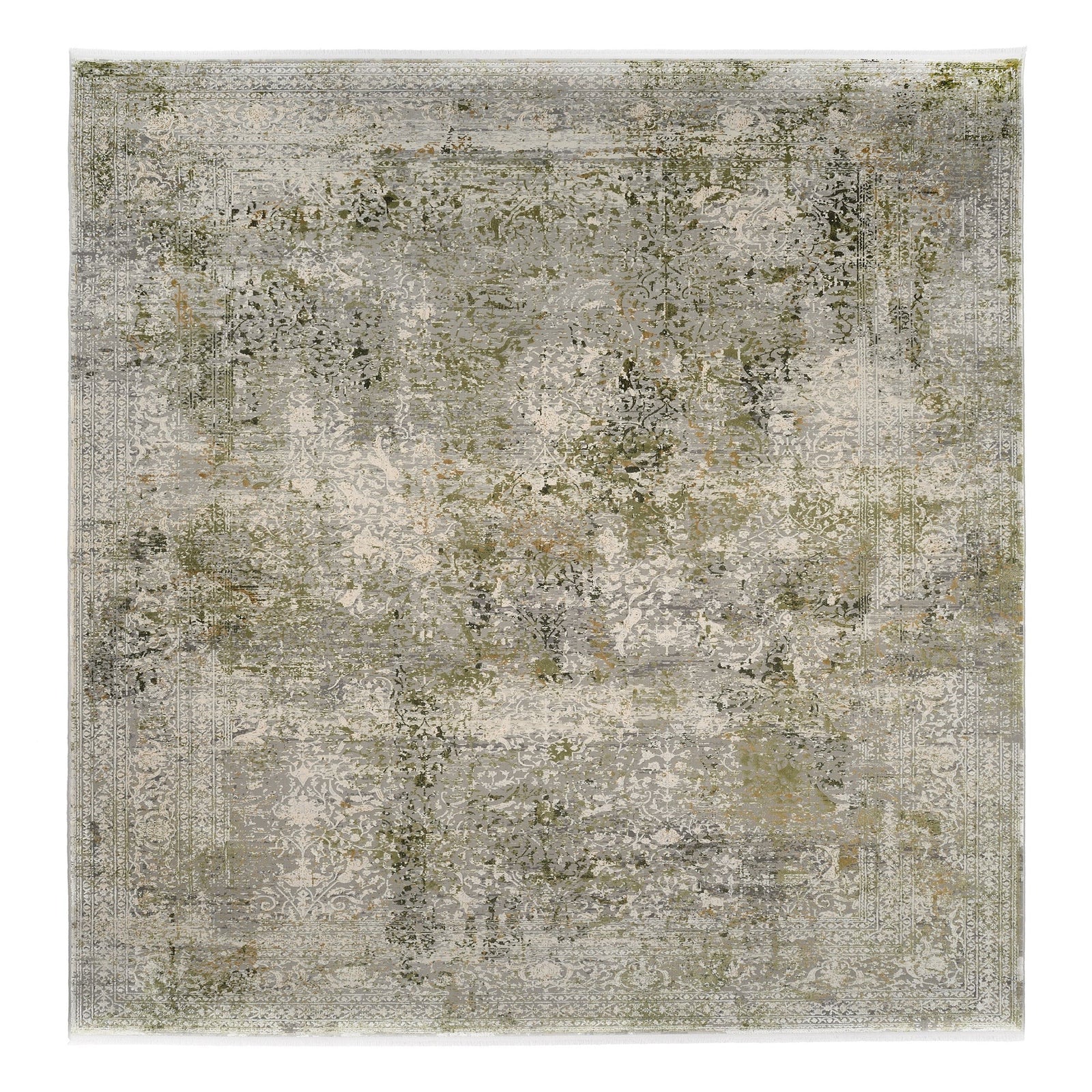 OCI Teppich BESTSELLER CAVA grau-grün Quadratisch Vintage Designer Teppich