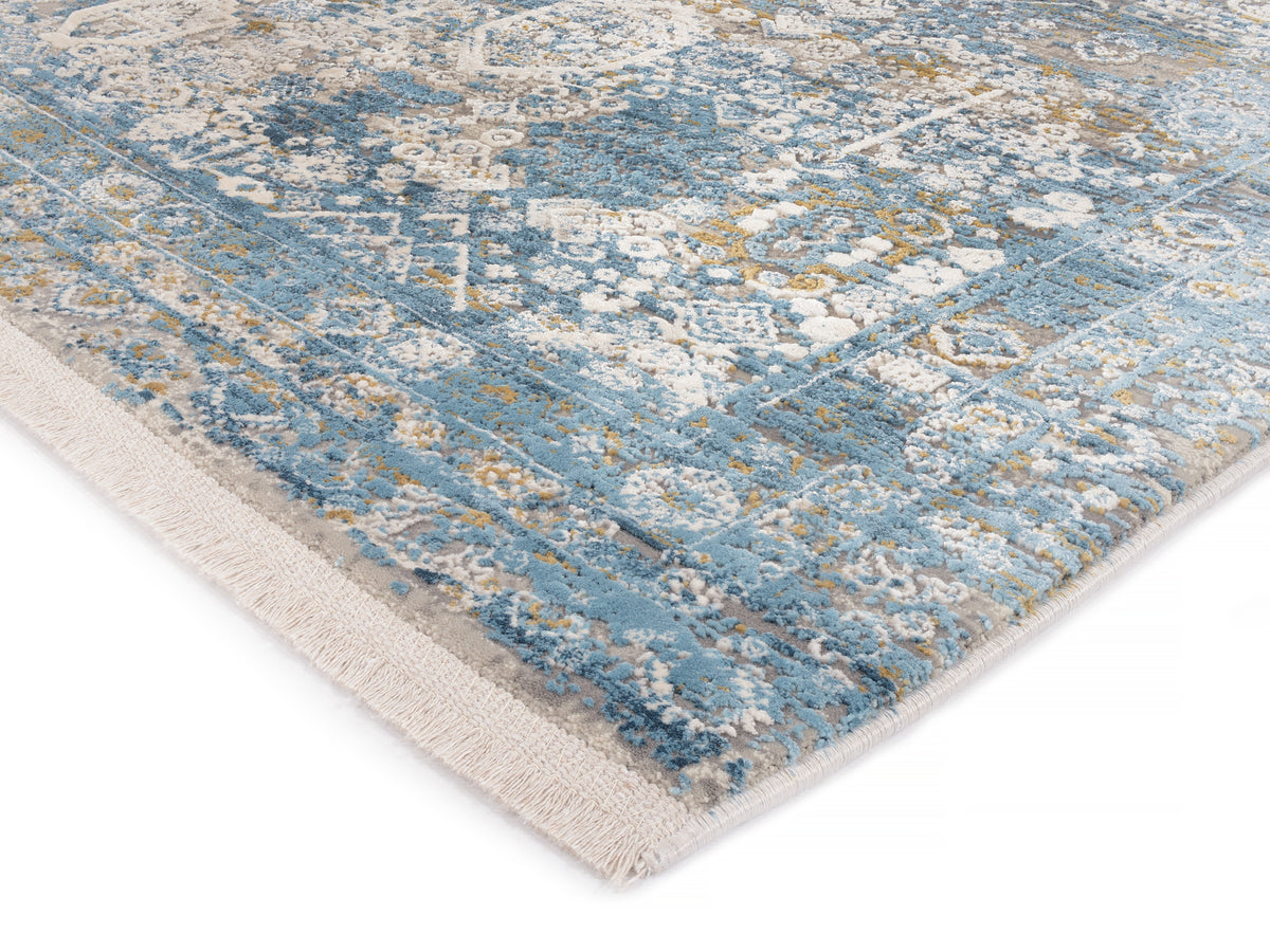 OCI Teppich BESTSELLER TADI grau-blau Vintage Designer Teppich