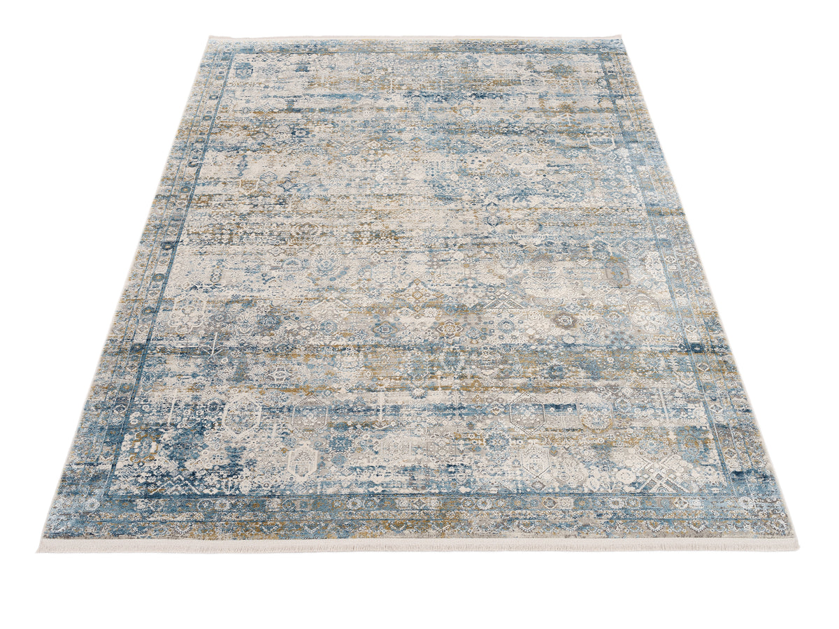 OCI Teppich BESTSELLER TADI grau-blau Vintage Designer Teppich