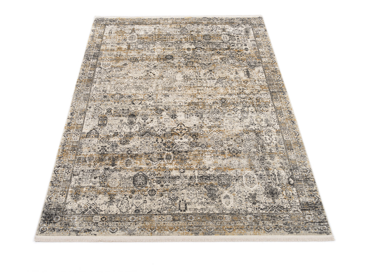 OCI Teppich BESTSELLER TADI grau-gold Vintage Designer Teppich