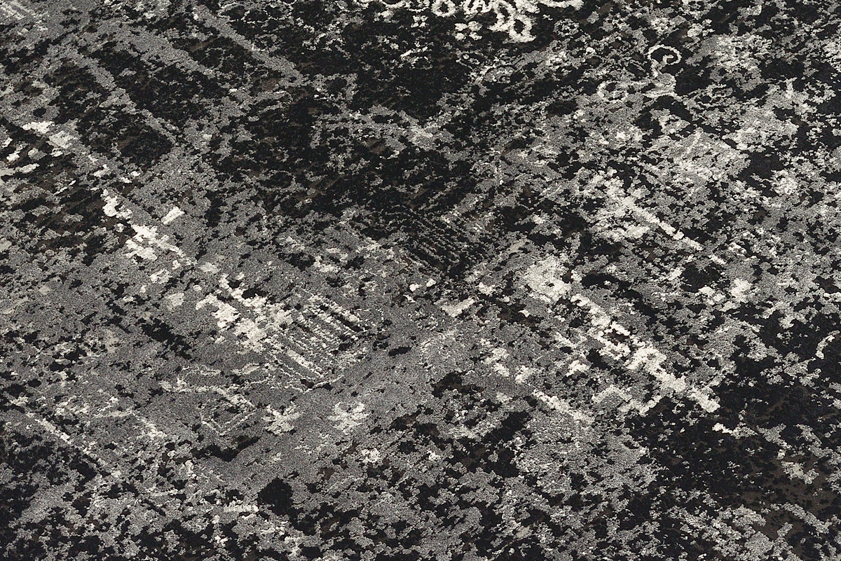 OCI Teppich BESTSELLER MAGIC schwarz-grau Rund Vintage Designer Teppich