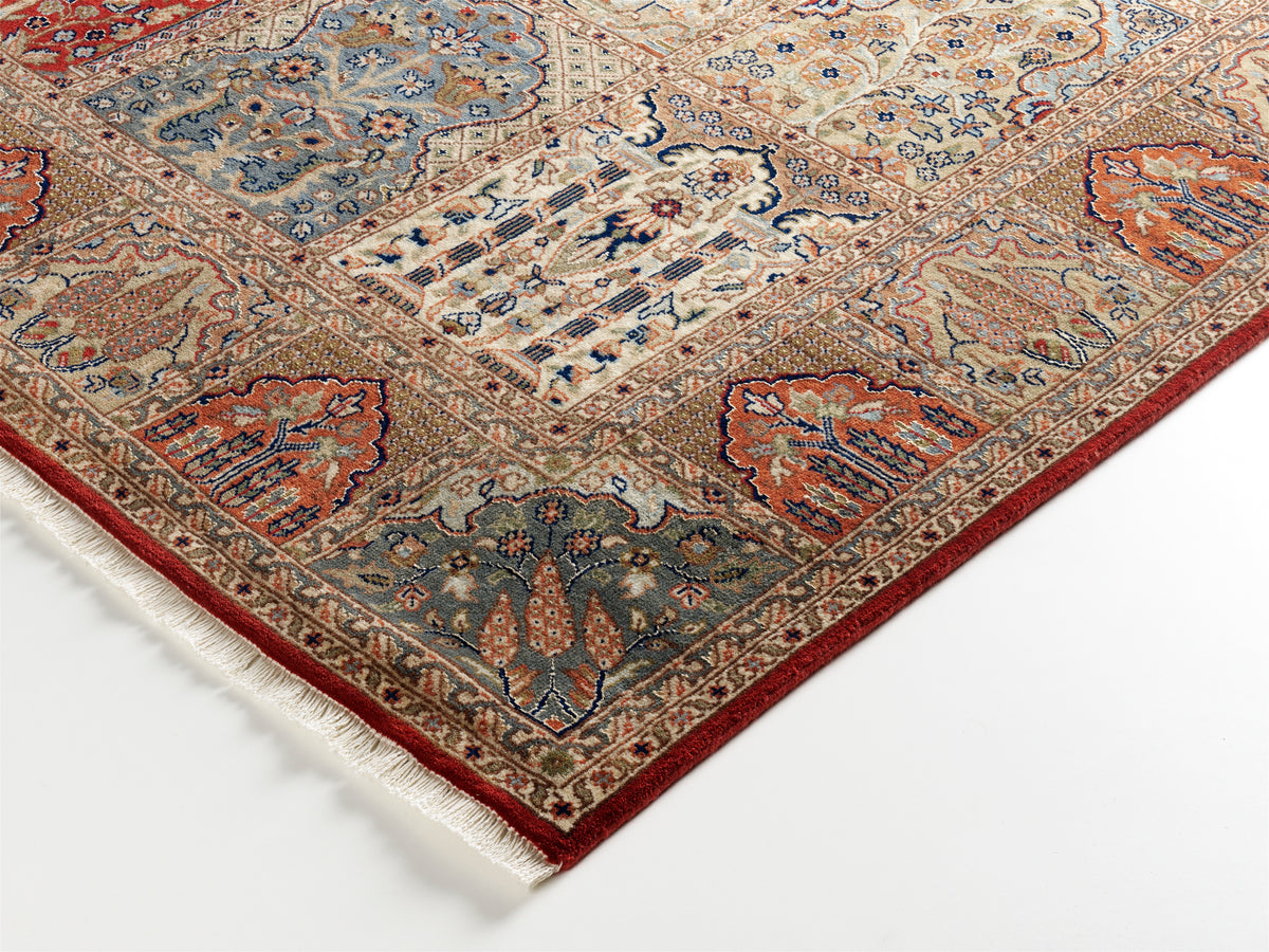 OCI Teppich SONAM BAKHTYARI rot-rot echter klassischer Orient-Felder-Teppich handgeknüpft