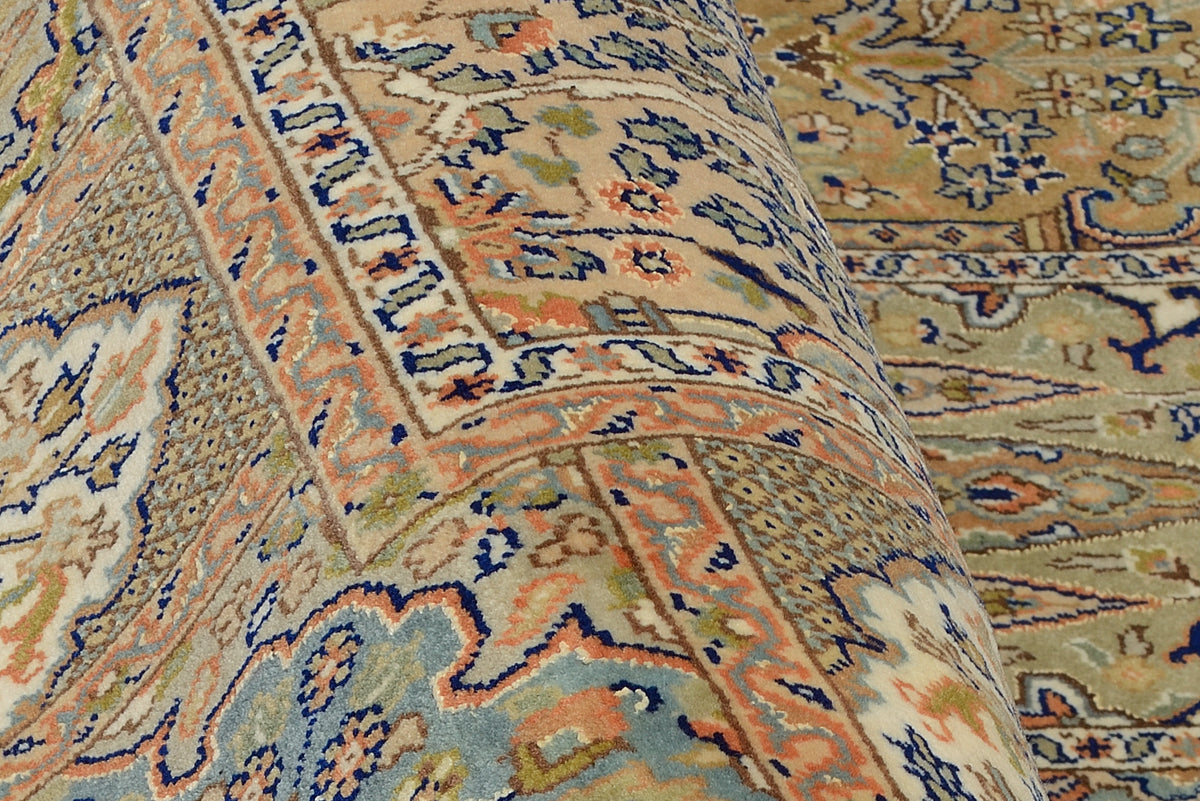 OCI Teppich SONAM BAKHTYARI blau-blau echter klassischer Orient-Felder-Teppich handgeknüpft