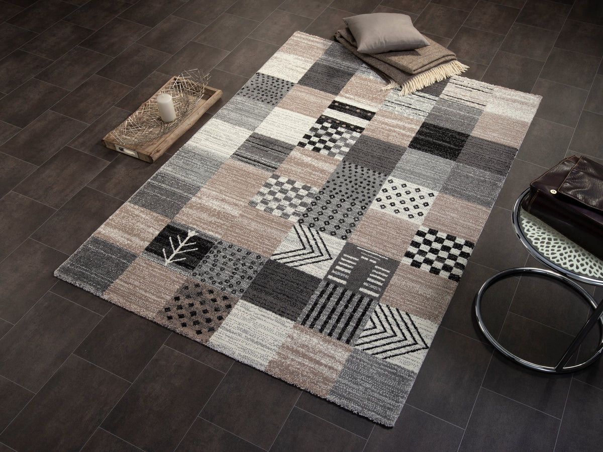 OCI Teppich BUTTERFLY SEMPOR beige-grau moderner Designer Teppich