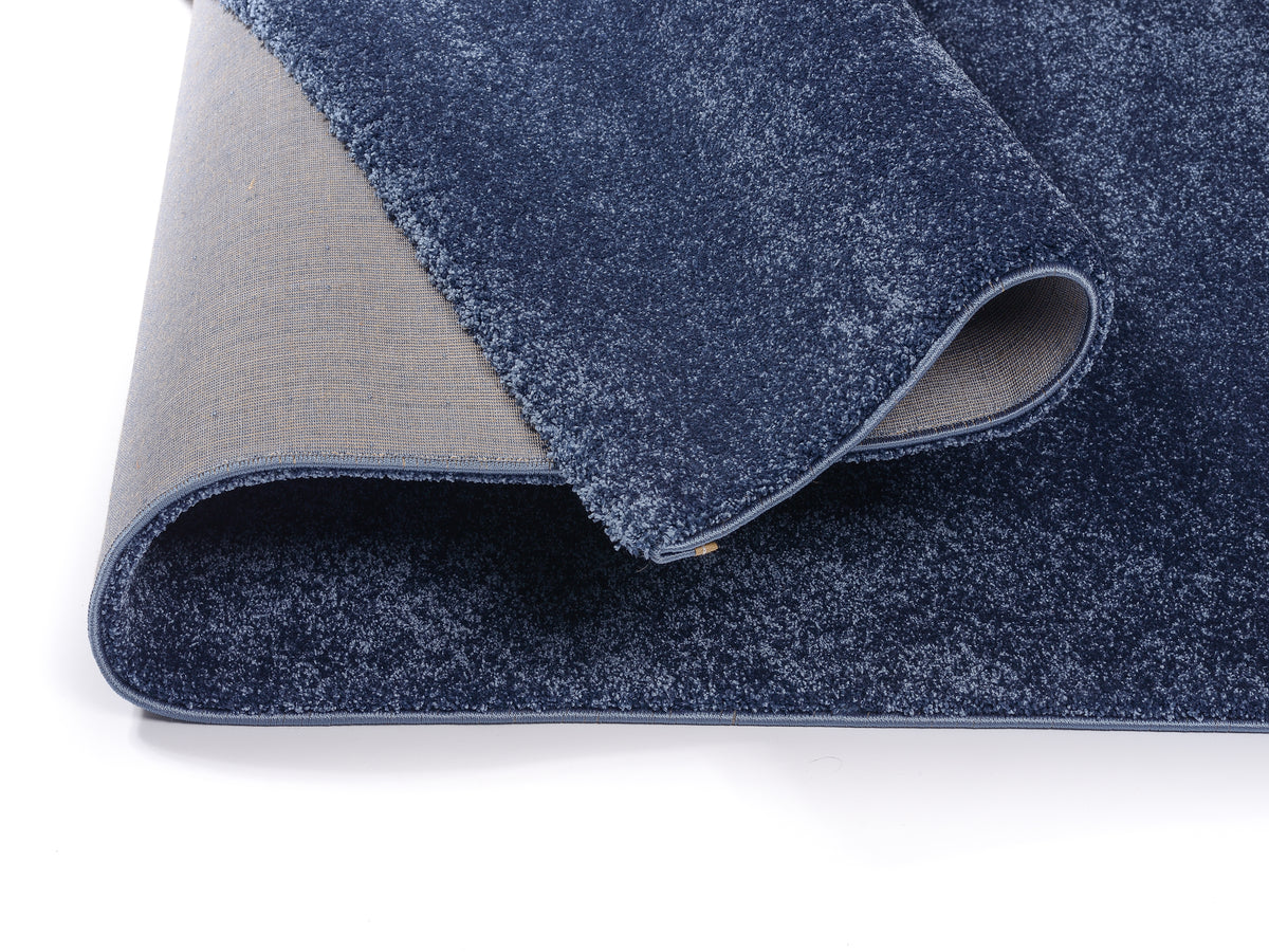 OCI Teppich BELLEVUE blau moderner Uni-Teppich