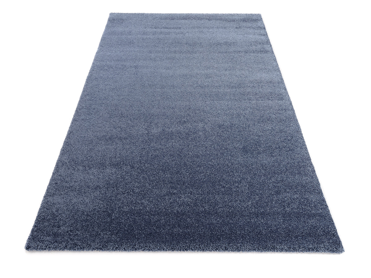 OCI Teppich BELLEVUE blau moderner Uni-Teppich