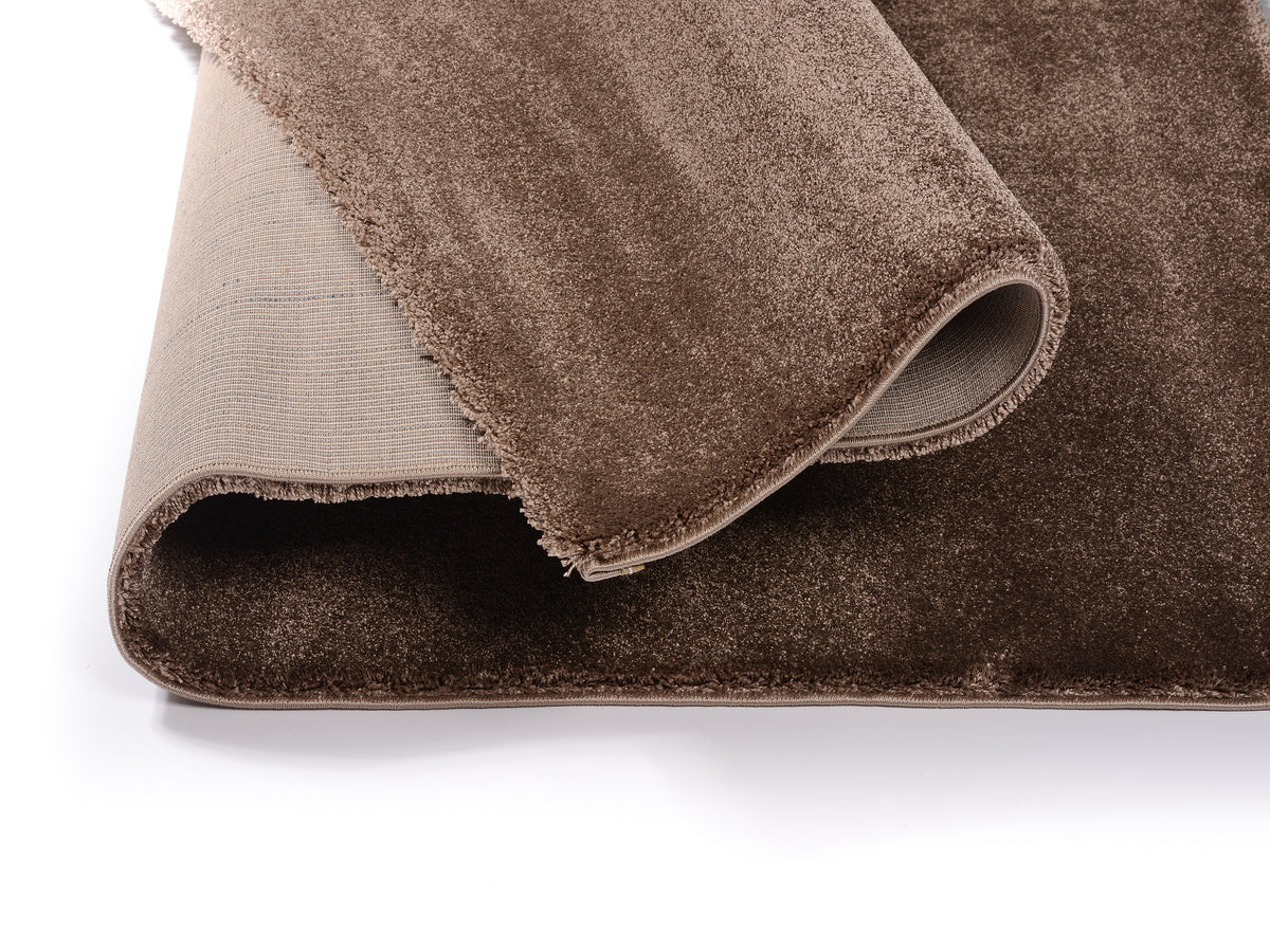 OCI Teppich BELLEVUE braun moderner Uni-Teppich