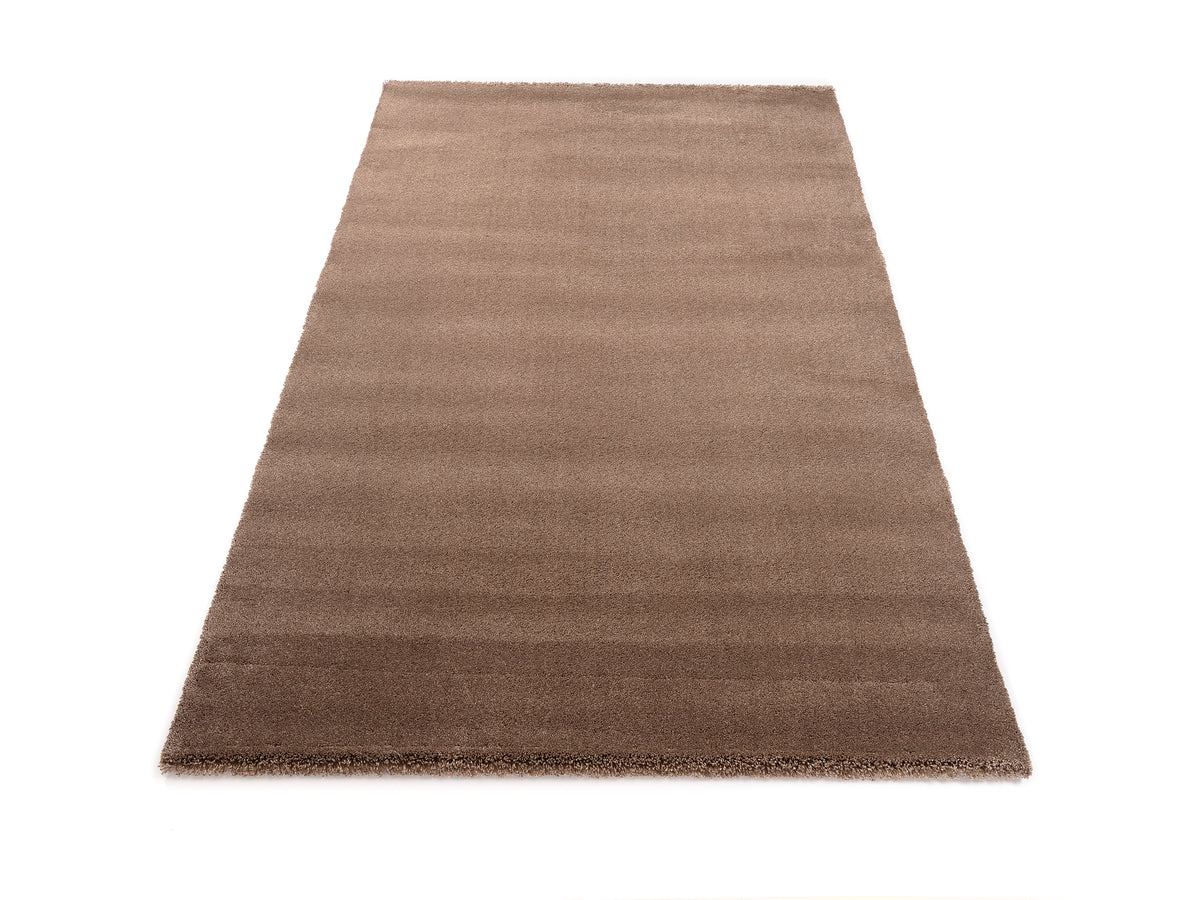 OCI Teppich BELLEVUE braun moderner Uni-Teppich