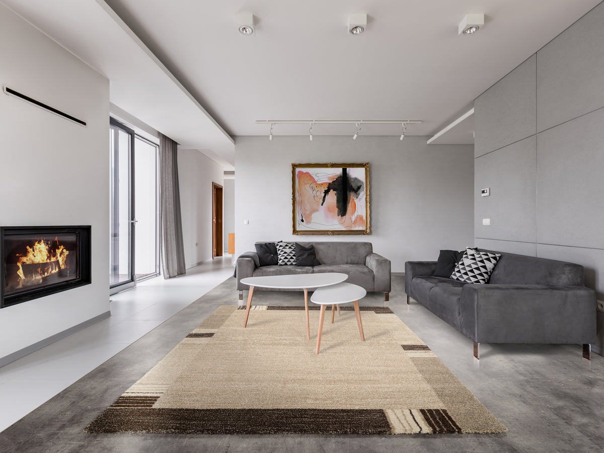 OCI Teppich CASTLE FLORA beige-braun moderner Designer Teppich Öko-Tex