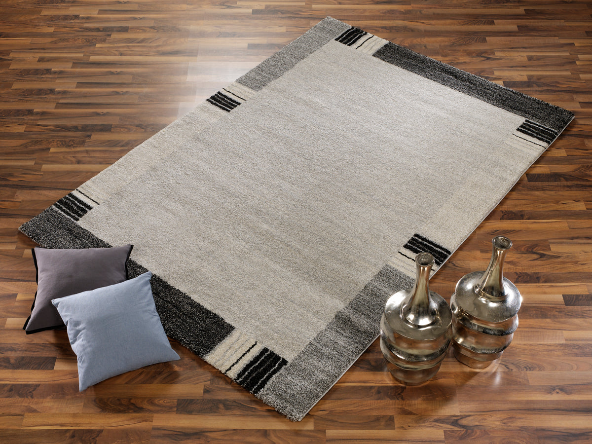 OCI Teppich CASTLE FLORA grau moderner Designer Teppich Öko-Tex