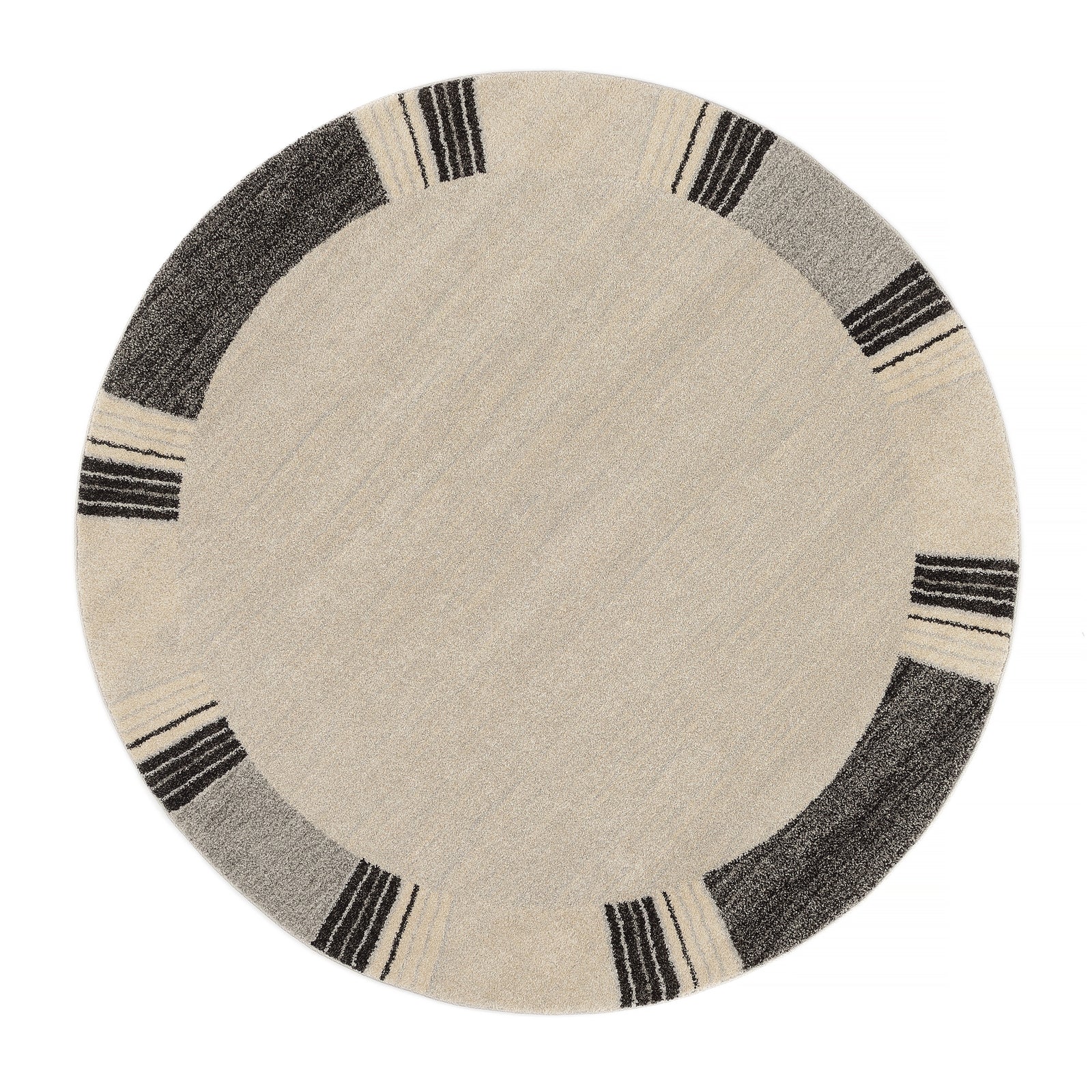 OCI Teppich CASTLE FLORA grau Rund moderner Designer Teppich Öko-Tex