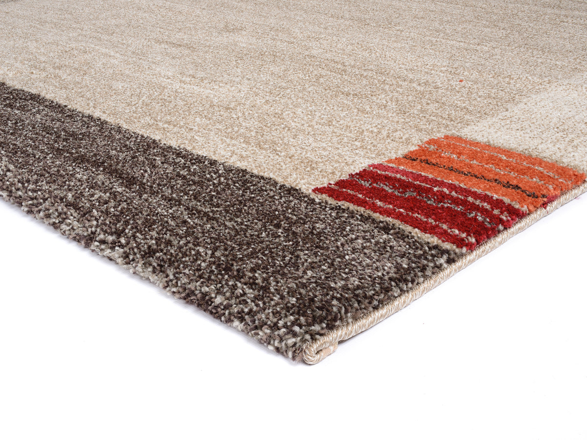 OCI Teppich CASTLE FLORA beige-dk.braun moderner Designer Teppich Öko-Tex