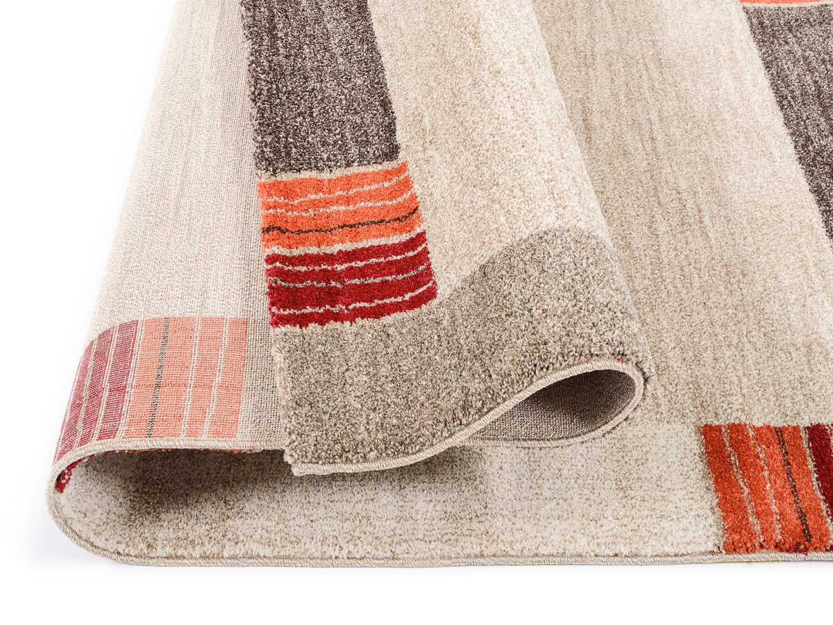 OCI Teppich CASTLE FLORA beige-dk.braun moderner Designer Teppich Öko-Tex