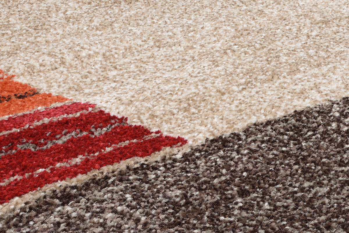 OCI Teppich CASTLE FLORA beige-dk.braun moderner Designer Teppich Öko-Tex