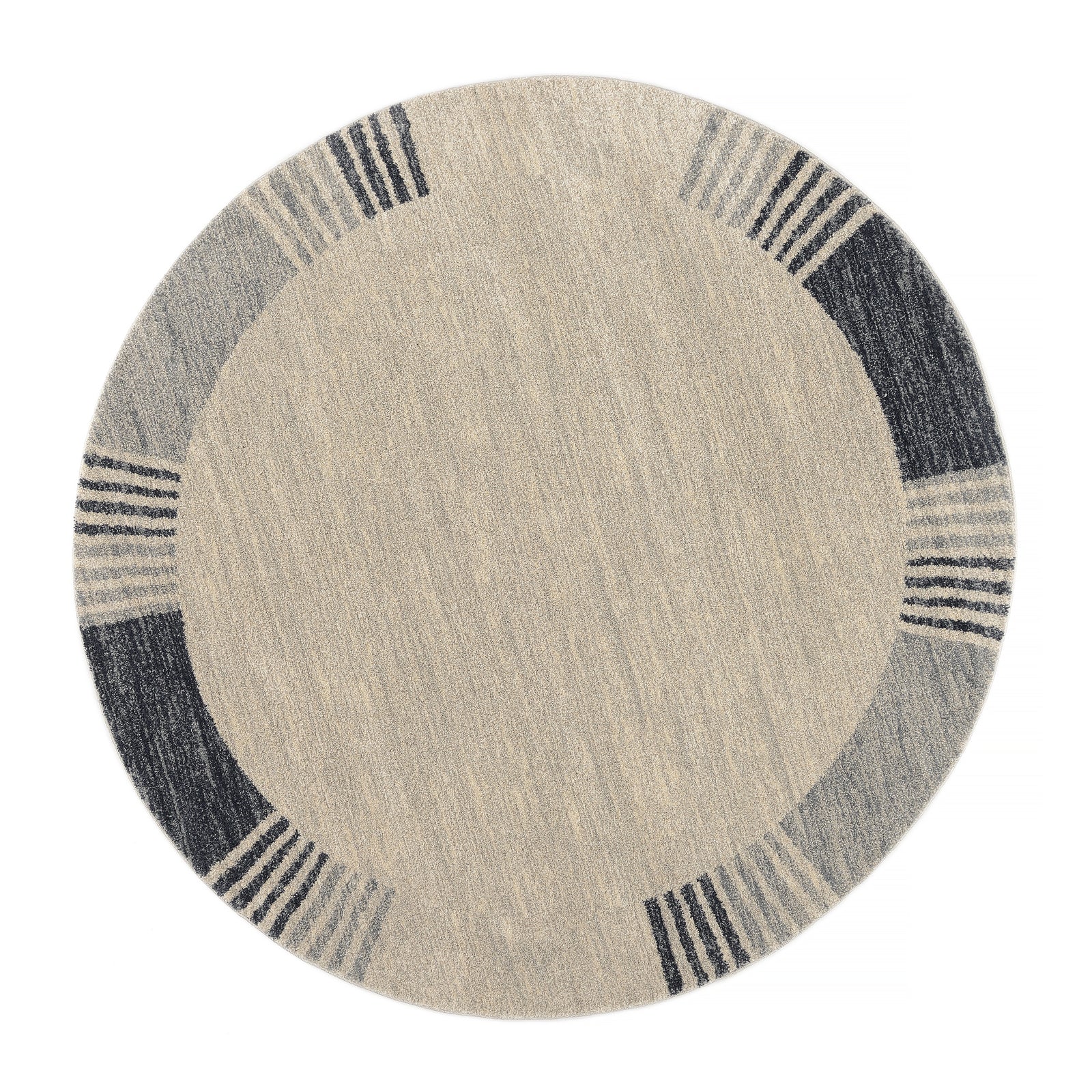 OCI Teppich CASTLE FLORA grau-blau Rund moderner Designer Teppich Öko-Tex