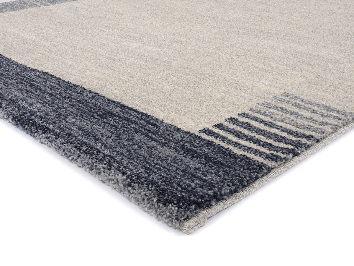 OCI Teppich CASTLE FLORA grau-blau moderner Designer Teppich Öko-Tex