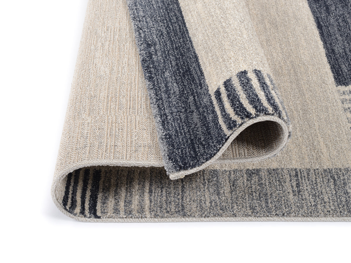 OCI Teppich CASTLE FLORA grau-blau moderner Designer Teppich Öko-Tex