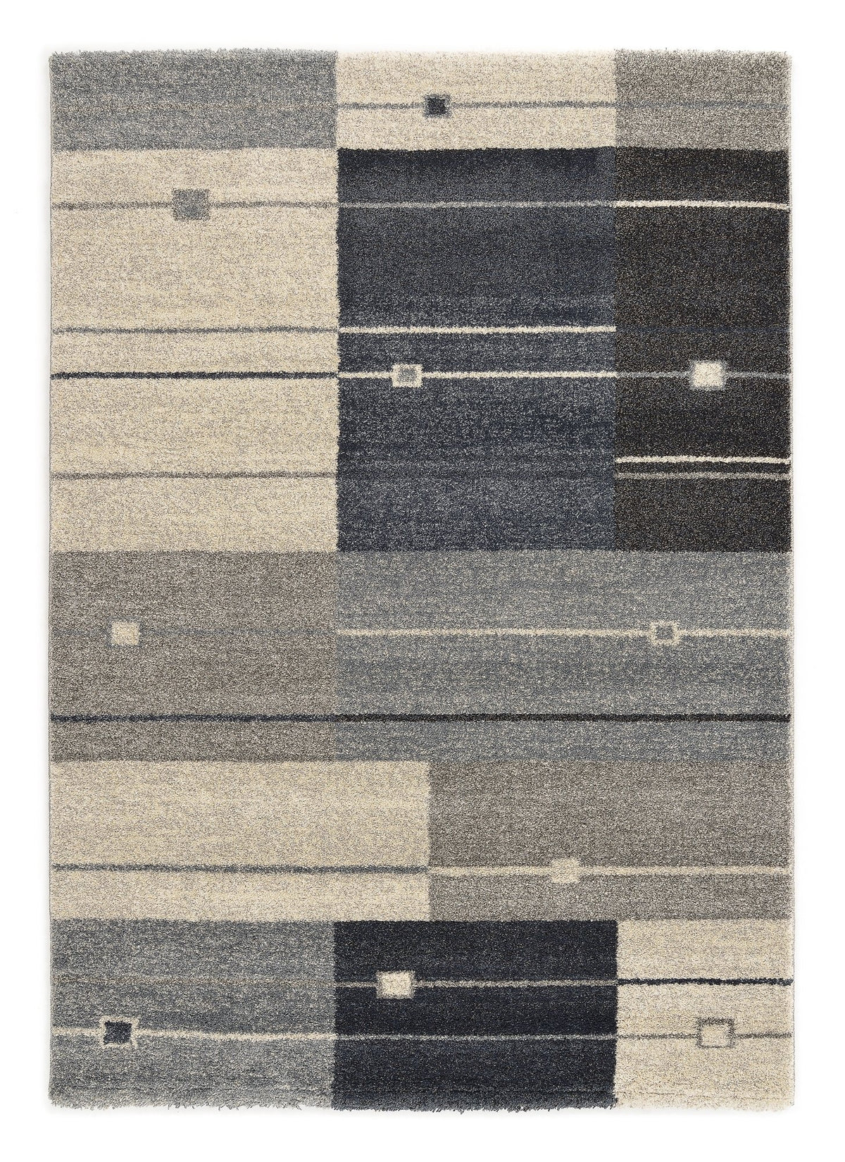 OCI Teppich CASTLE MODENA grau-blau moderner Designer Teppich Öko-Tex