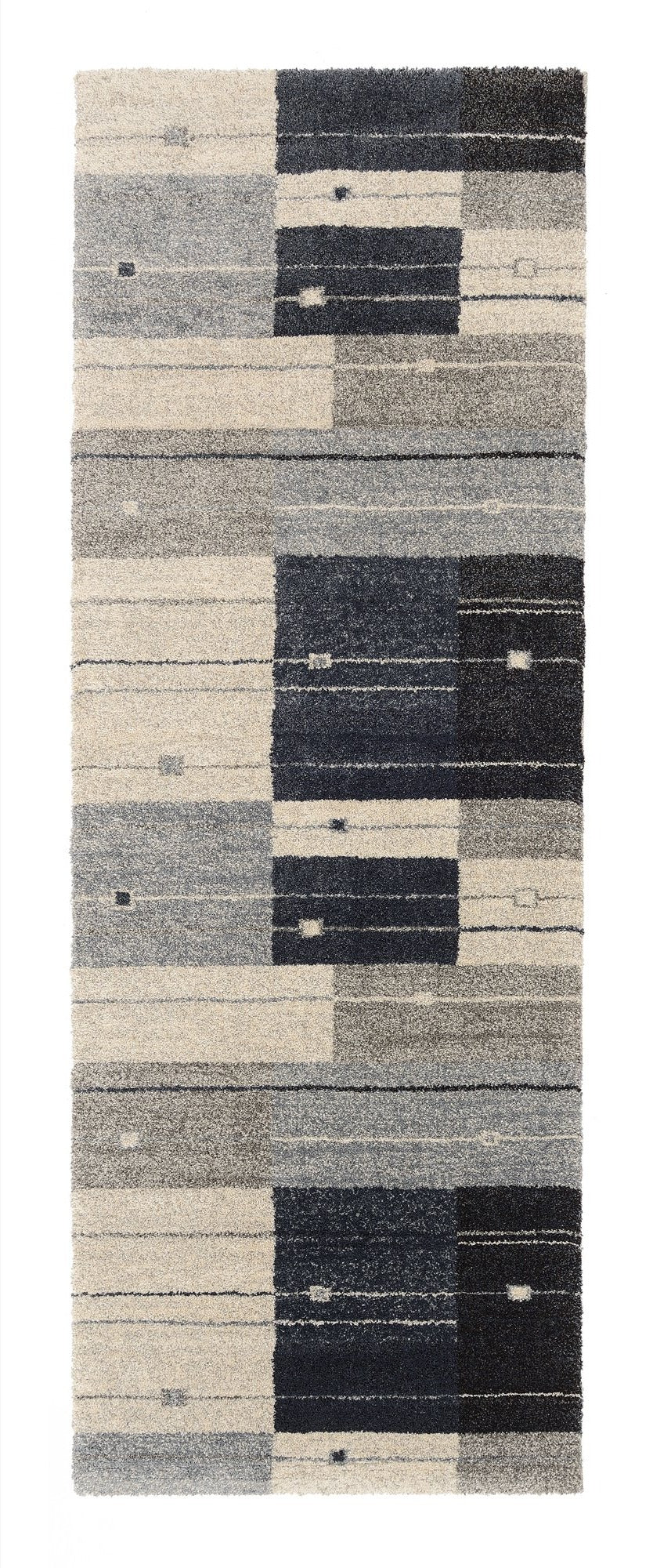 OCI Teppich CASTLE MODENA grau-blau Läufer moderner Designer Teppich Öko-Tex