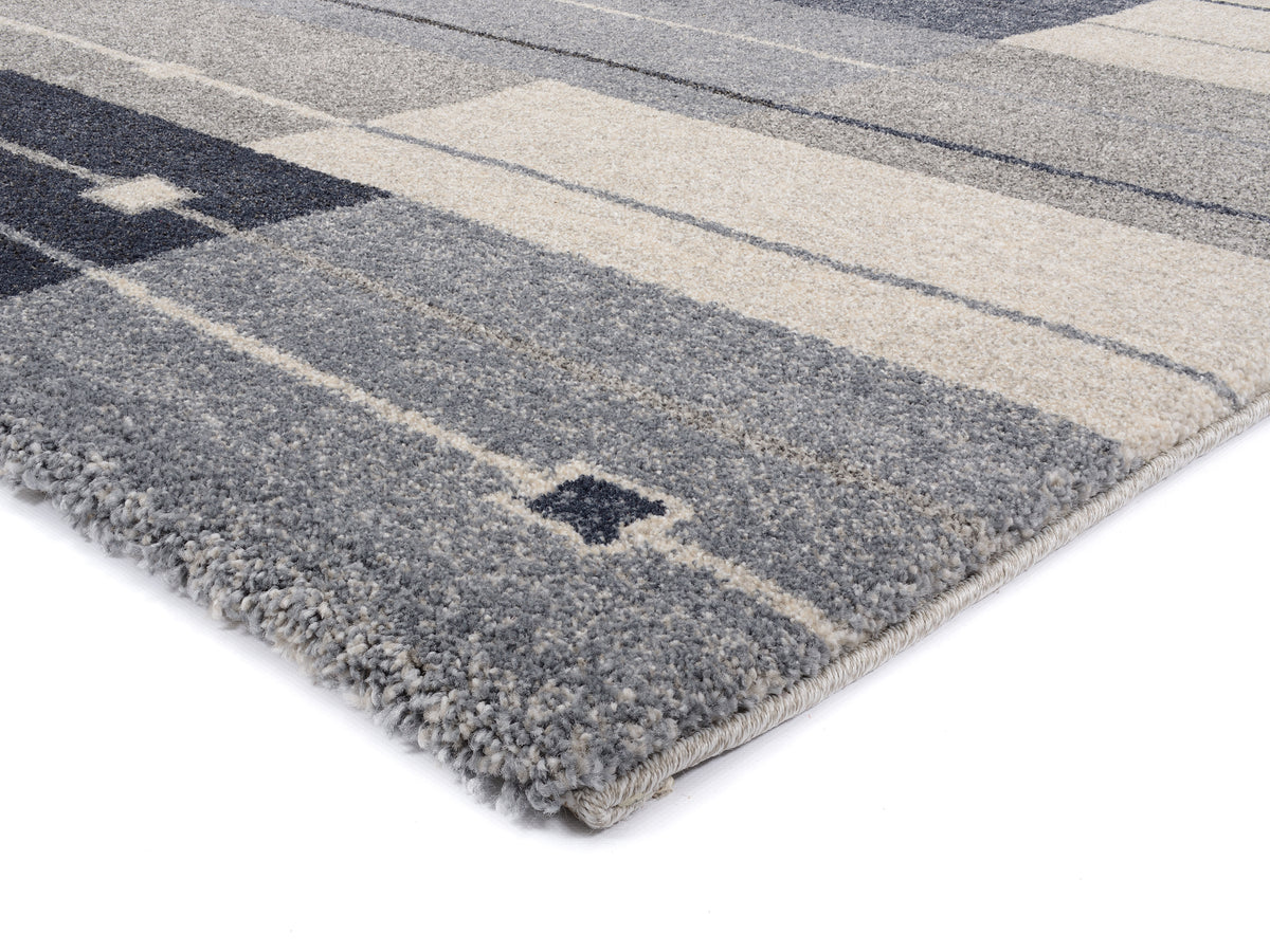 OCI Teppich CASTLE MODENA grau-blau moderner Designer Teppich Öko-Tex