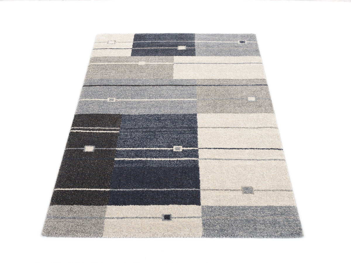 OCI Teppich CASTLE MODENA grau-blau moderner Designer Teppich Öko-Tex