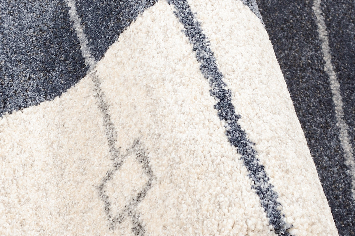 OCI Teppich CASTLE MODENA grau-blau Läufer moderner Designer Teppich Öko-Tex