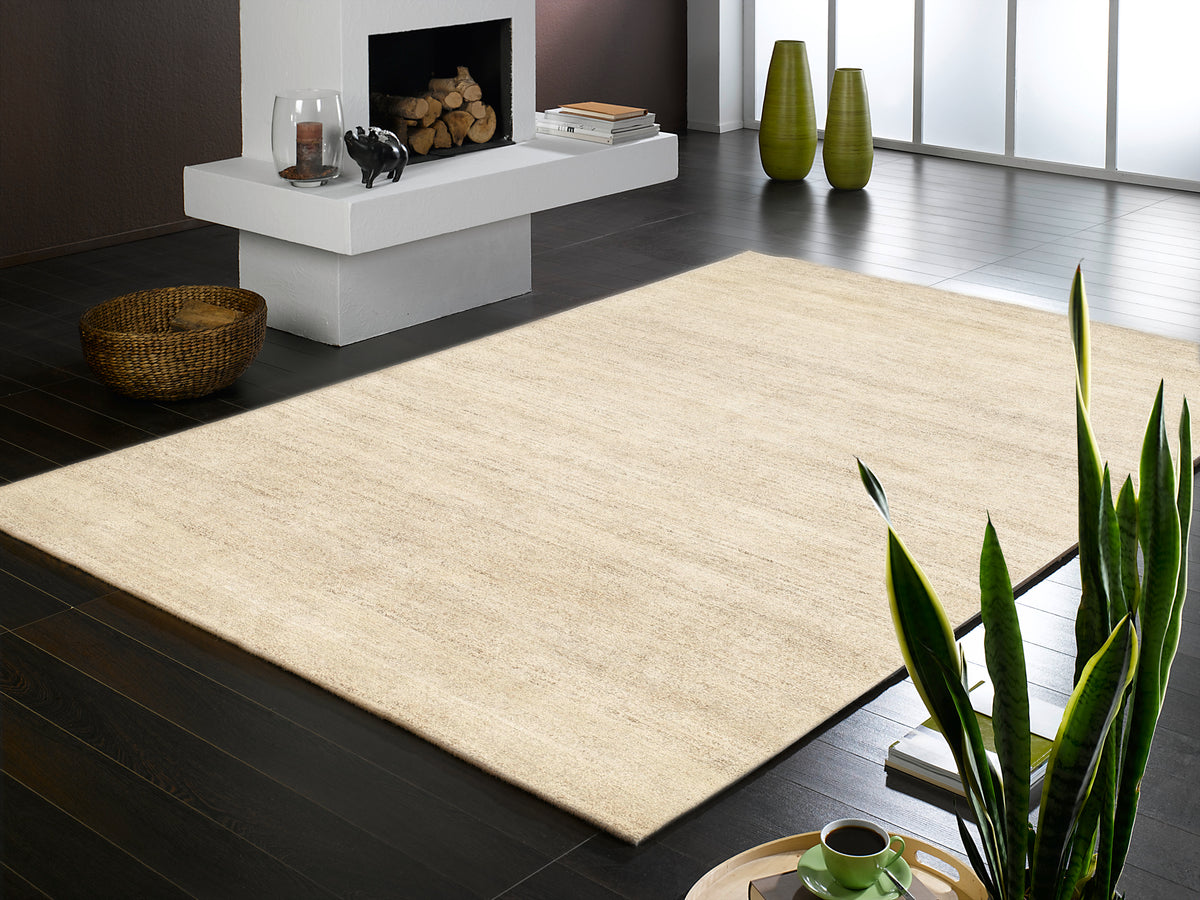 OCI Teppich DAVINA UNI hemp echter original handgeknüpfter Nepal-Teppich