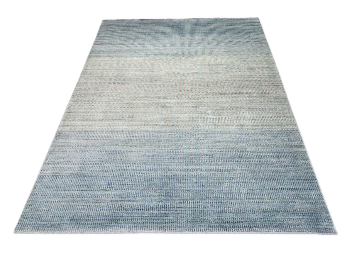 OCI Teppich ECOLINE blau handgeknüpfter Indien-Teppich