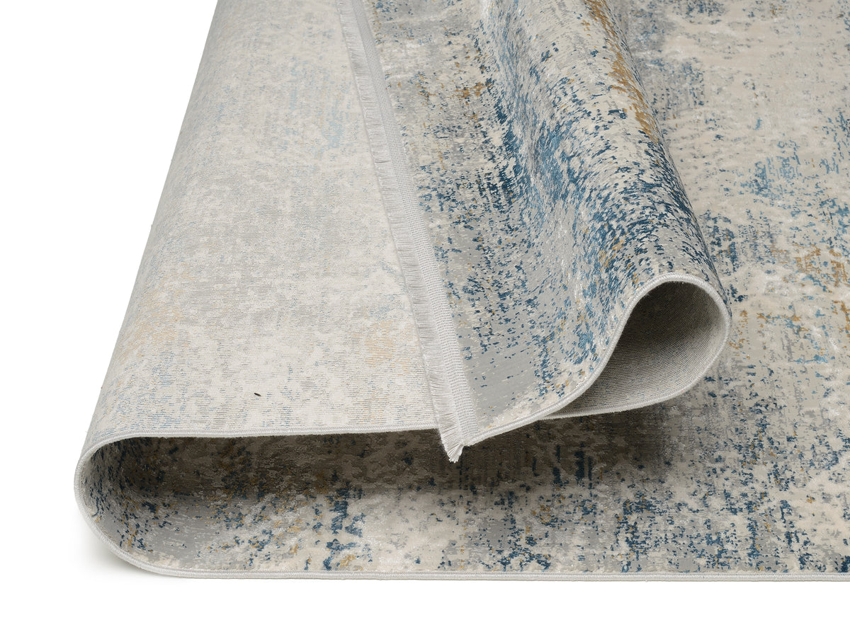 OCI Teppich ELEMENTS VITA grau-blau Vintage Designer Teppich