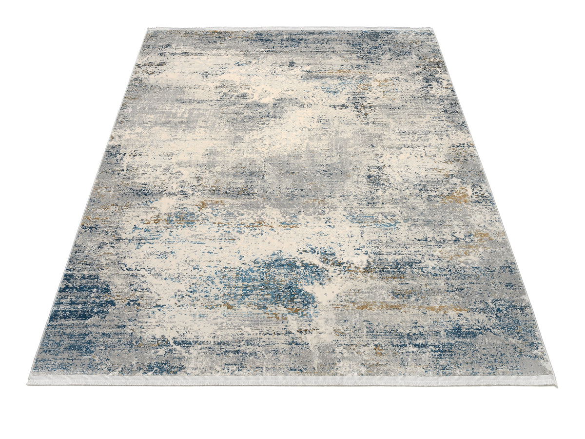 OCI Teppich ELEMENTS VITA grau-blau Vintage Designer Teppich