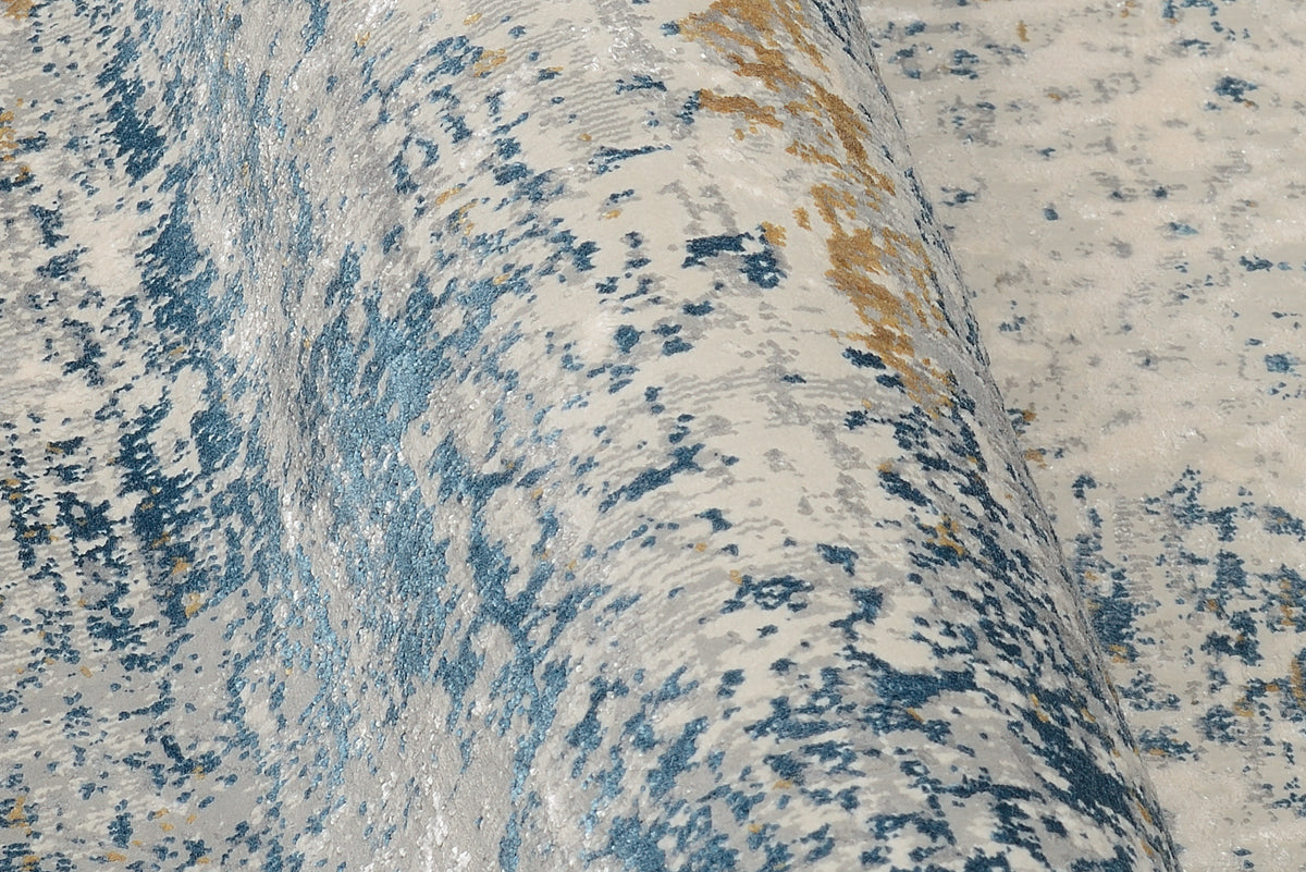 OCI Teppich ELEMENTS VITA grau-blau Vintage Designer Teppich