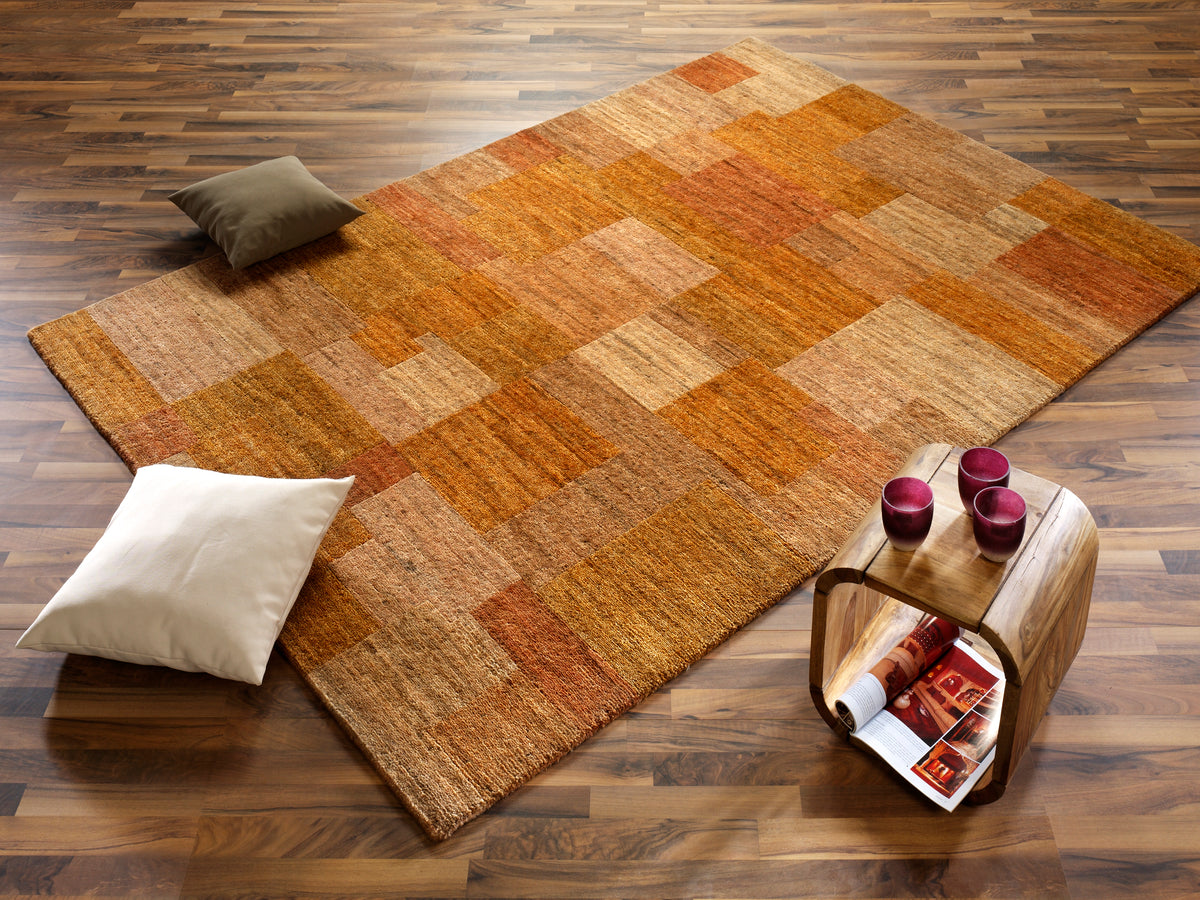 OCI Teppich ELEGANT NEW LIMA orange echter original handgeknüpfter Nepal-Teppich